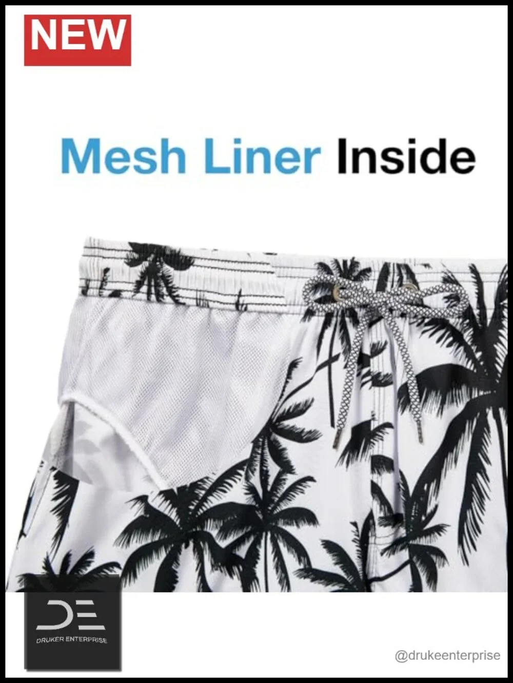 Men's Quick Dry Board Shorts with Mesh Lining, 9